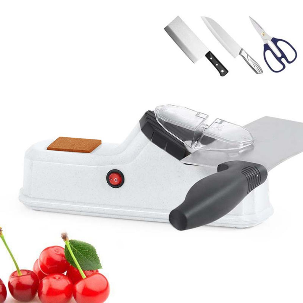 Affilacoltelli Elettrico Alimentato da USB Strumento Multifunzione per Affilare Coltelli da Chef, Coltelli da Cucina, Coltelli da Frutta