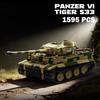 Tiger Panzer Baustein gepanzertes Fahrzeug Vollständig im Spiel gekauftes Modell Montage Militär Puzzle Spielzeug Geschenk
