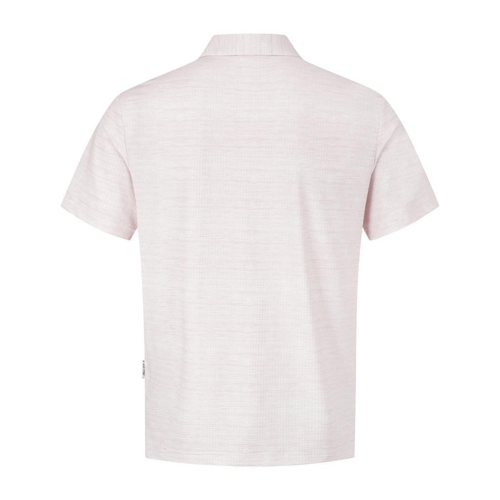 FERRAROMILANO Embossed Two-Tone Seersker Short Sleeve T-Shirt L/Pink (Am0Gtty21271)