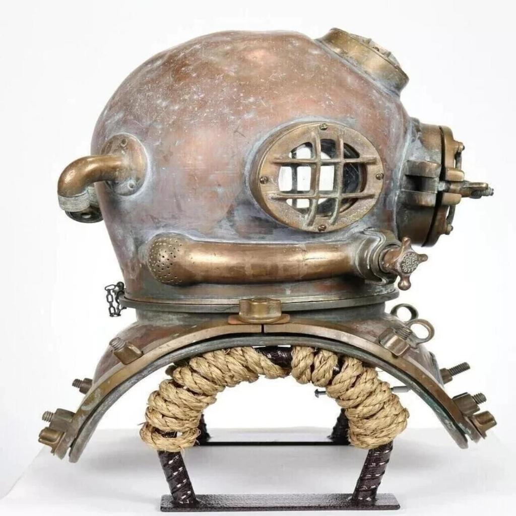 Copper Brass Miller Dunn Helmet US Navy Mark V Diving Helmet Rare Antique Helmet