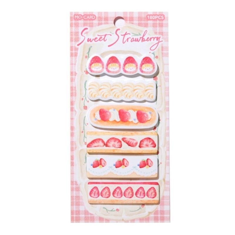 180 Sheets Cartoon Adhesive Note Marking Labels Adhesive Memo Sheets for Journal Notebook Planner Document Organization