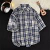 Summer Clothing Men'S Retro Casual Shirt Student Loose Niche Design Fun New Men'S Top For Outdoor Wear