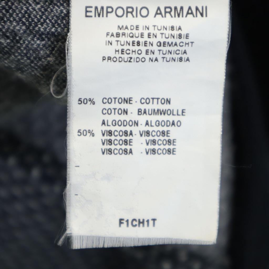 Emporio Armani Long sleeve knit shirt S black Men's Used