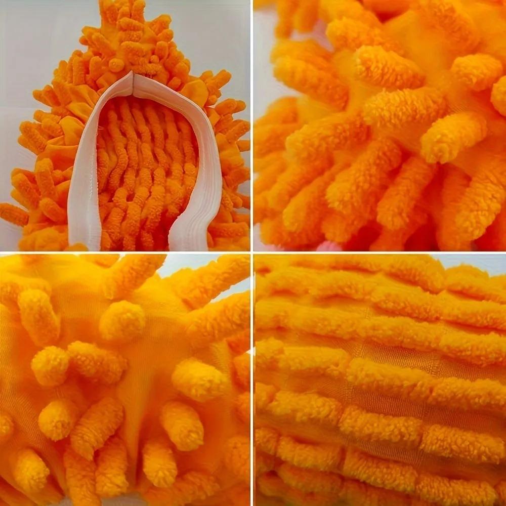 4/6pcs Washable and Reusable Microfiber Mop Slippers,Dust-Repellent and Easy-to-Clean Shoes Cover for Bathroom and Bedroom