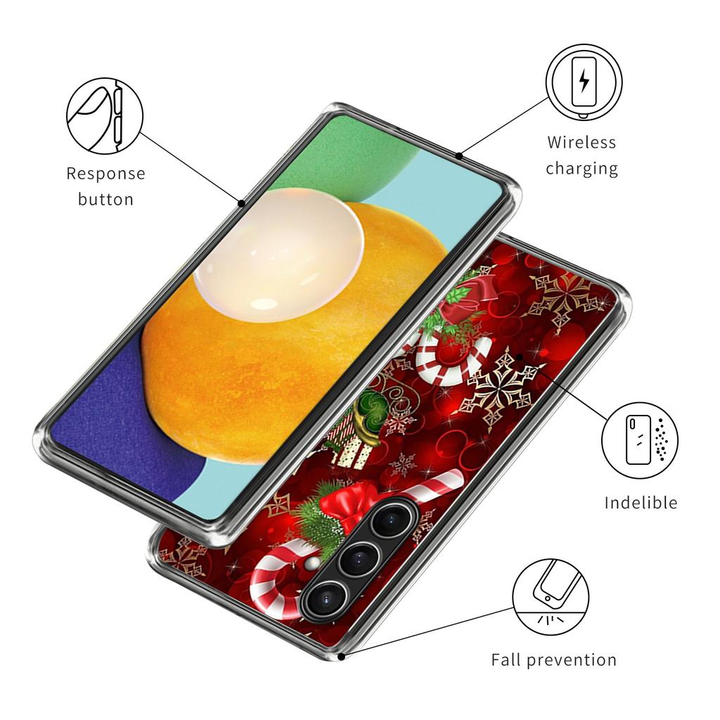 For Samsung Galaxy S24 FE Case Christmas Pattern Printing Soft TPU Phone Cover