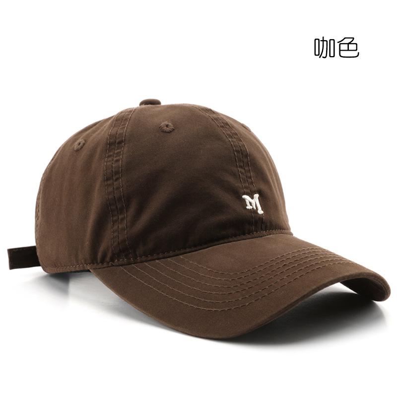Women's Letter Embroidered Washed Baseball Cap, Outdoor Men's Sports and Travel Sun Hat