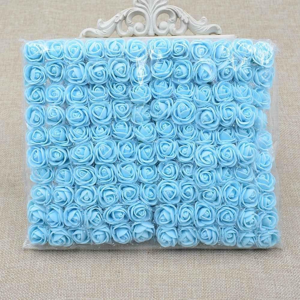 72 buc/lot Flori de trandafir PE Dantelă Flori din spumă Buchet de flori Culoare solidă DIY Coroană Artizanat Flori artificiale JM08 CLE