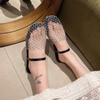 Fashion Mesh Women Slippers Summer Luxury Designer Rome Walking Leisure Round Toe Slingback Outdoor Dress Beach Shoes fashion slides