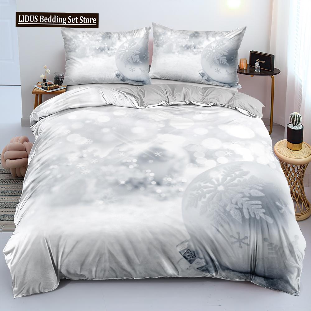 Nordic Style Duvet Cover Set 3D Snow Tree Print Dreaminess Bedding Set Adult Polyester Comforter Cover And Pillowcase King Size