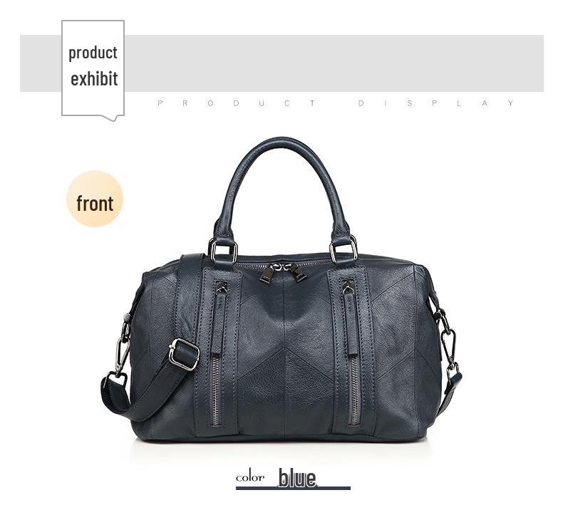 Women's Top Grain Cowhide Summer Tote: European & American Style, Large Capacity, Handbag & Crossbody.