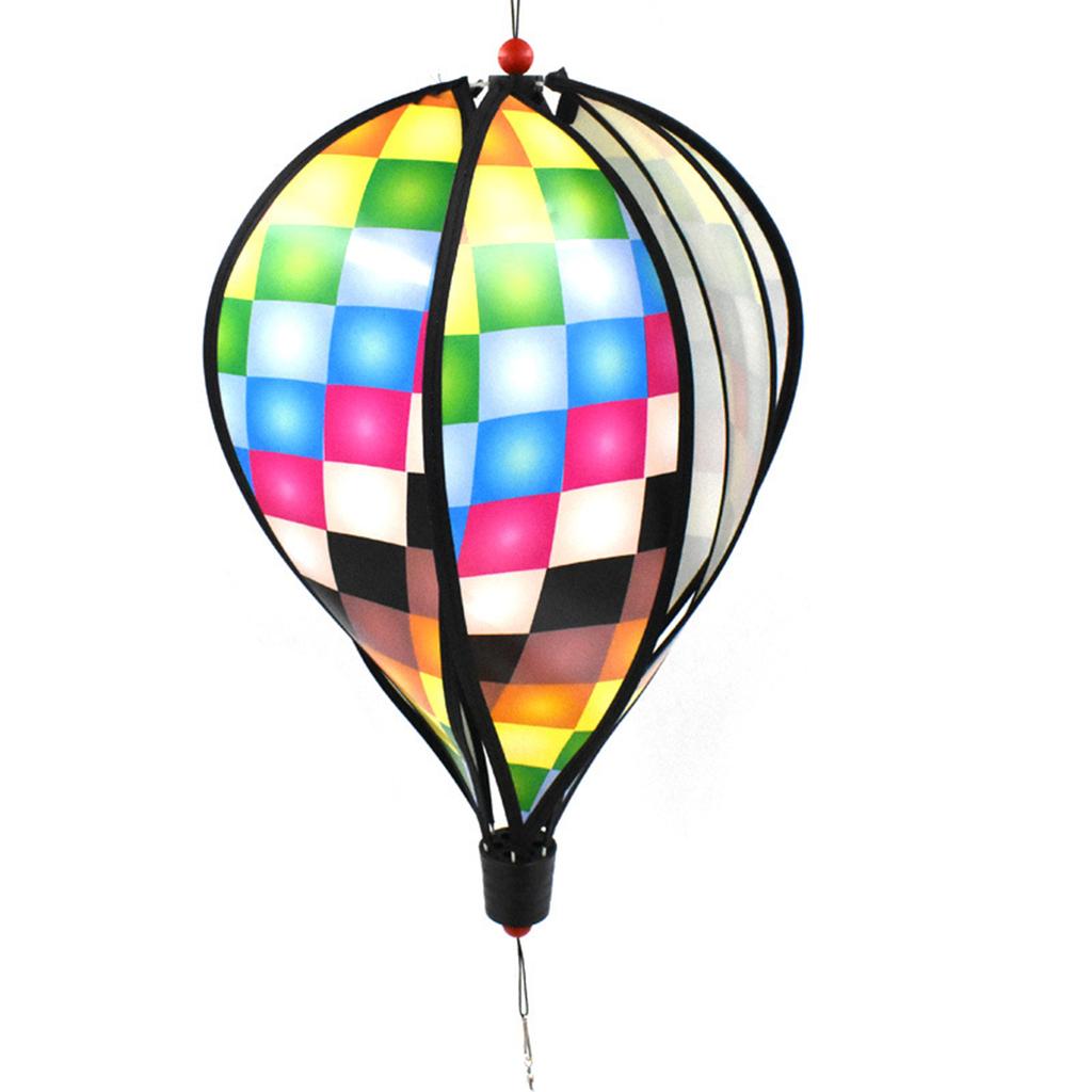 Hot Air Balloon Wind Spinner Rainbow Hanging Wind Twister Garden Outdoor Decor Child Gift Festival Celebration Hot Air Balloon