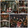 Vánoční strom Velké pozadí Fotografie Santa Claus Dárek Domácí lampa Sněhová vločka Dům Pozadí Dekorace Večírkové rekvizity Studio Fotorozóna