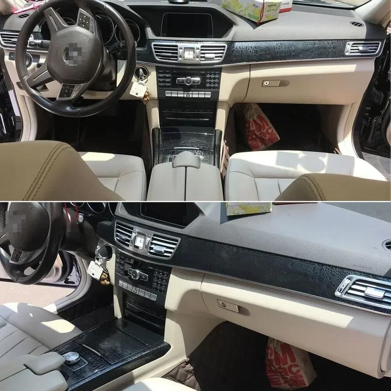 For Mercedes E Class W212 2014-2015Interior Central Control Panel Door Handle Carbon Fiber Sticker Decals Car Styling Accessorie