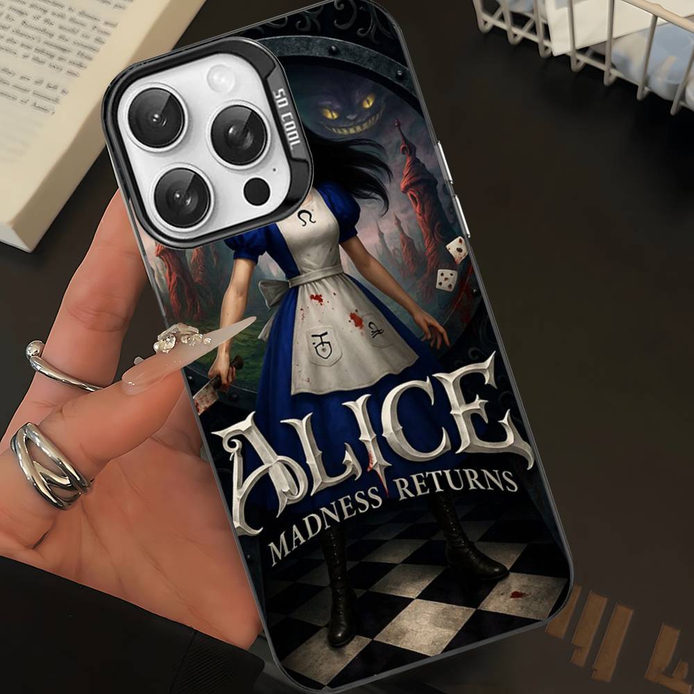 

Popular Game A-Alice M-Madness R-Returns Phone Cover For IPhone 16 15 14 13 12 11 17 Pro Max Plus Color Silver Shell iPhone 13