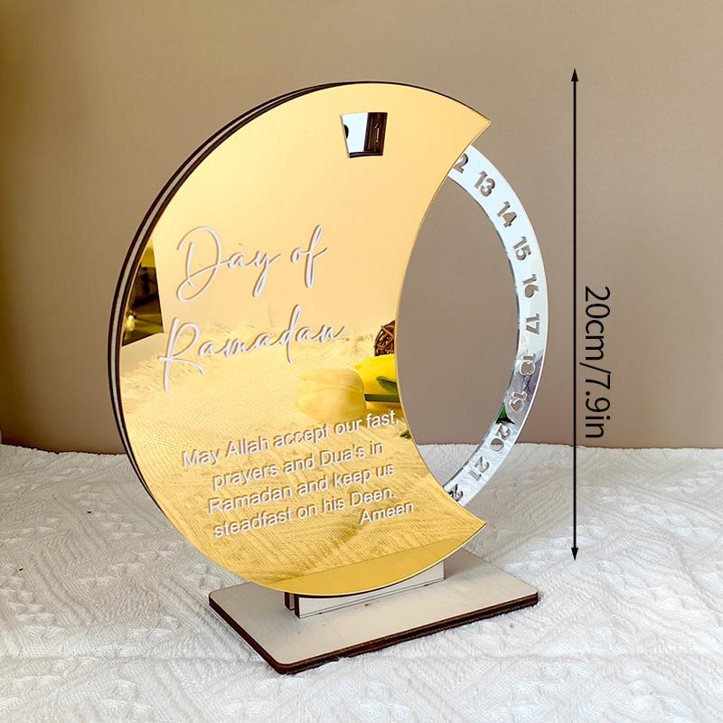 Ramadan Countdown Calendar Eid Mubarak Ornament Kareem Islam Muslim Party Supplies Home Muslim Islamic Festival Party Favors