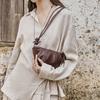 Mrs. Qiao 2025 New Vegetable-Tanned Cowhide Bag Underarm Crossbody Bag Dumpling Bag High-End Quality Soft Leather Crescent Bag