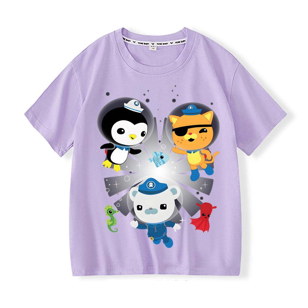 The Octonauts T-shirts High Quality Kawaii 100%Cotton Short Sleeve BoysGirls Children T Shirt Casual Graphic Printing Camisetas