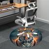 1pc Tiger Crown Chair Carpet for Office, Non slip, Soft and Durable Office Rug