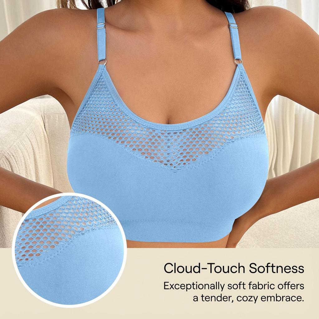 Zeriluna Sexy Netz-Crop-Top: Modische, Ausgesparte, Mehrfarbige, Bequeme, Atmungsaktive Unterwäsche