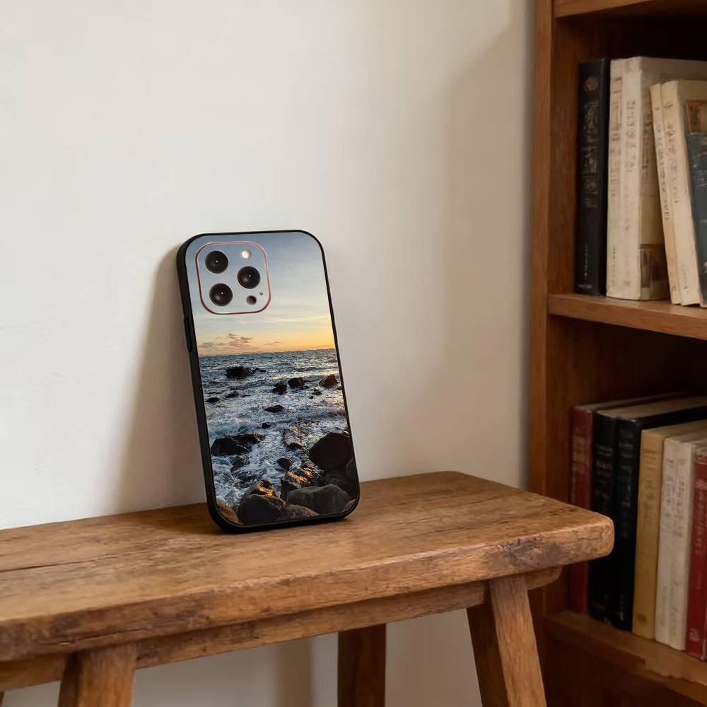 Marine Landscape Phone Case For iPhone17,16,15,14,13,12,11 Plus,Pro Magnetic with Magsafe Wireless Charging