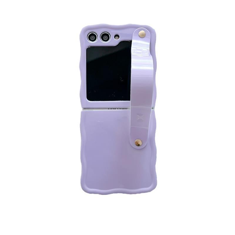 Wave Candy Color Applies To Samsung Zflip5 Mobile Phone Case Zflip3 Folding Screen Zflip5 Anti-drop Protective Case Female