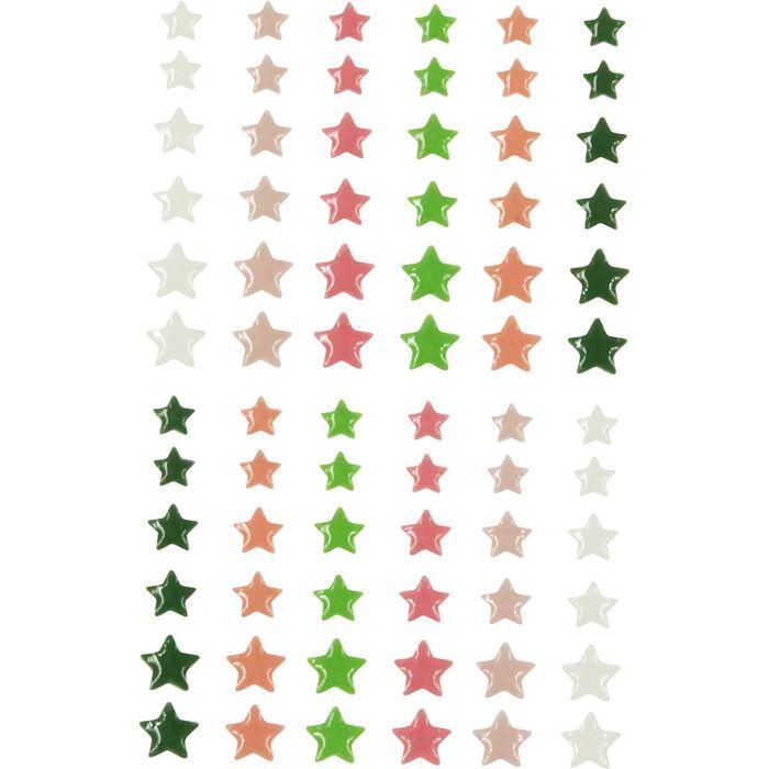 Mini Star Epoxy Sticker 5 To 7 Mm 72 Pieces