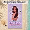 Beach TowelOlivia Rodrigo Custom Name Text Personalized Soft Towel for Beach Pool Indoor Home Decor Gift