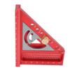 3D Multi Angle Measuring Ruler 0 180 Degree Protractor Aluminum Alloy Anodized Drawing Line Ruler Carpenter Square Red