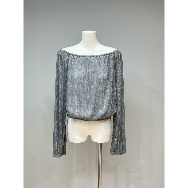 2025 Spring New Arrival Australian Single by Together Fashion off-Shoulder Long Sleeves Knitwear Knitted Dress Female