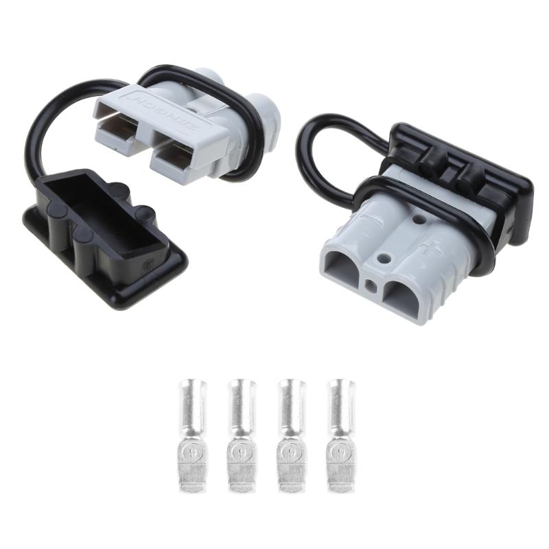 

2Pcs/set Pair Plug Charging Connecting Battery Trailer Durable Portable 50A 600V Accessory Practical Quick Connector Kit 1
