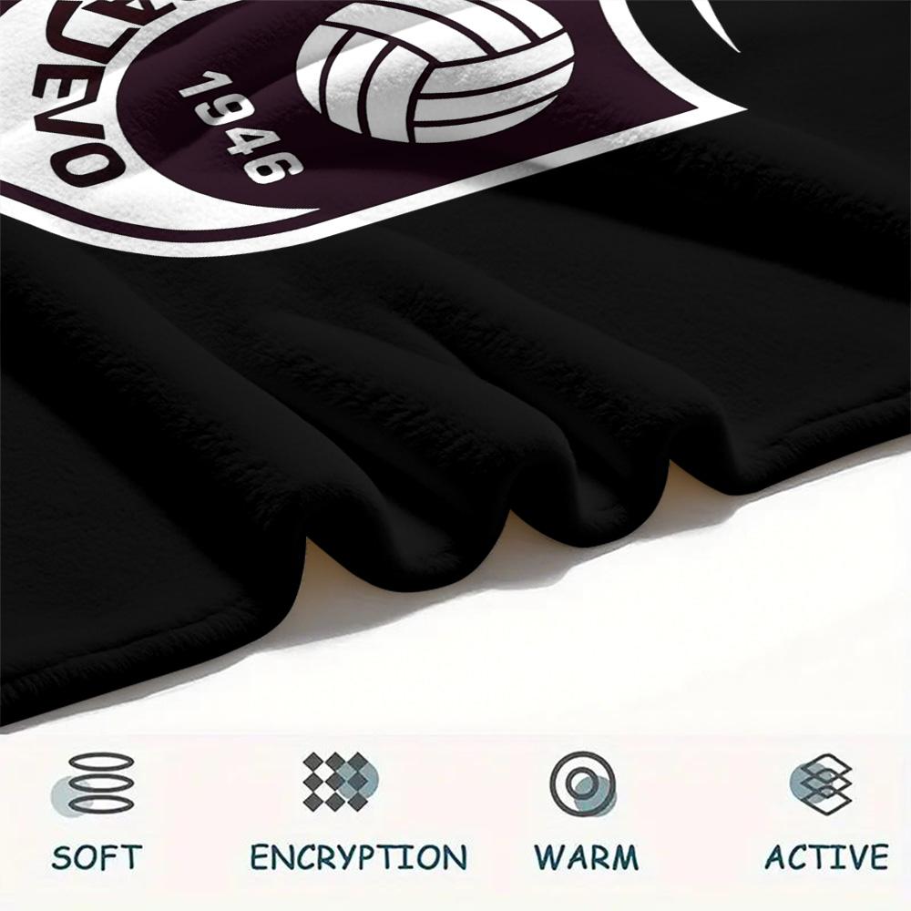 FK Sarajevo Print Flannel Blanket, High quality Comfortable for All Seasons, Home Decor, Warmth and Comfort, Perfect for Christmas Gifts