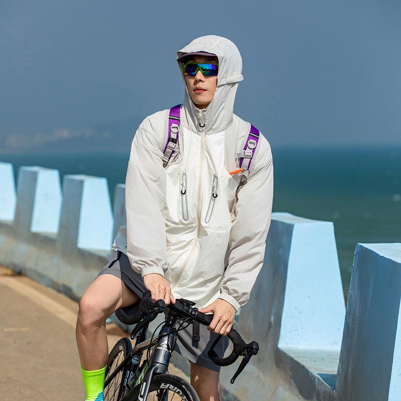 Men's UPF100+ Ice Silk Sun Protection Jacket - Cooling & Anti-UV Summer Wear.