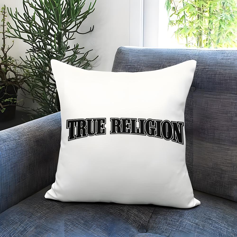 Brand T-True ReligionS Cushion Cover Comfortable Reversible Pillow Cover Ideal for Car Sofa Bedroom & Beyond