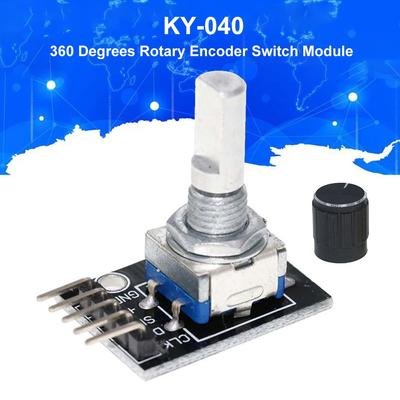 1-8 szt. Moduł enkodera obrotowego KY-040 360 stopni z nasadką pokrętła 5V Moduł płytki rozwojowej z przełącznikiem czujnika Brick dla Arduino