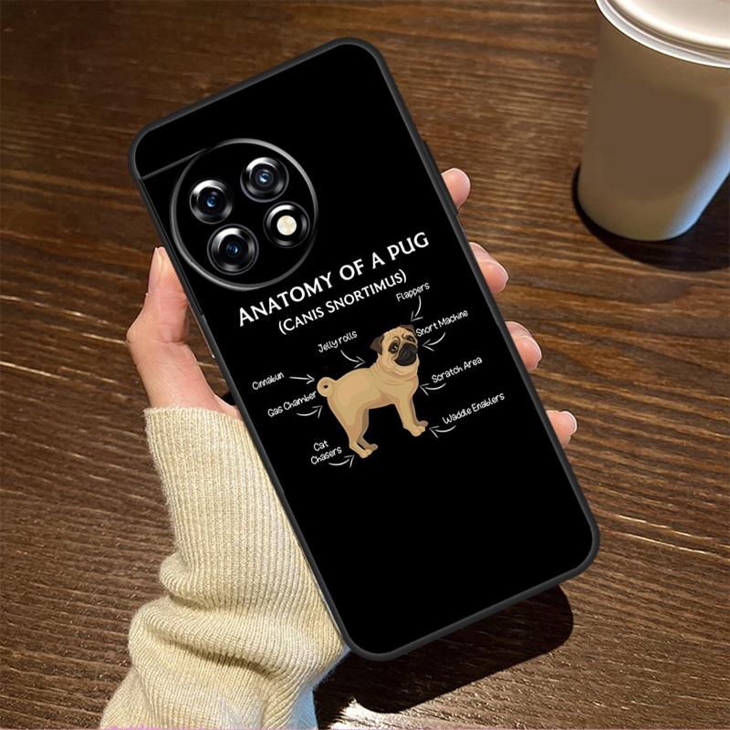 Cute Pug Dog For OnePlus Nord CE 5 2 3 4 Lite N20 N30 Case For OnePlus 15 R 13 12 11 8T 10T 13T 12R 13R