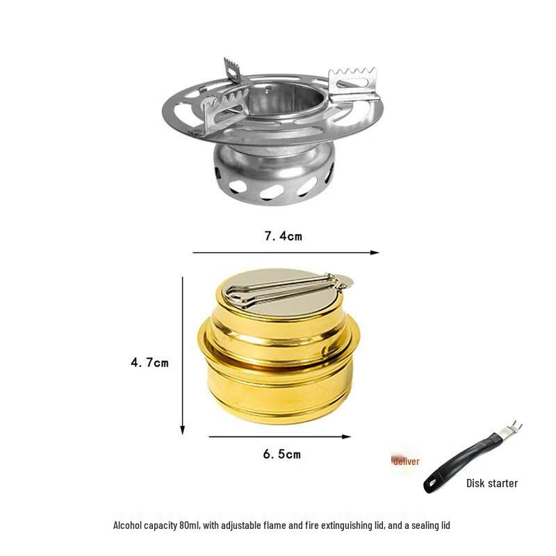 

Portable Outdoor Aluminum Alloy Burning Stove Kit 1