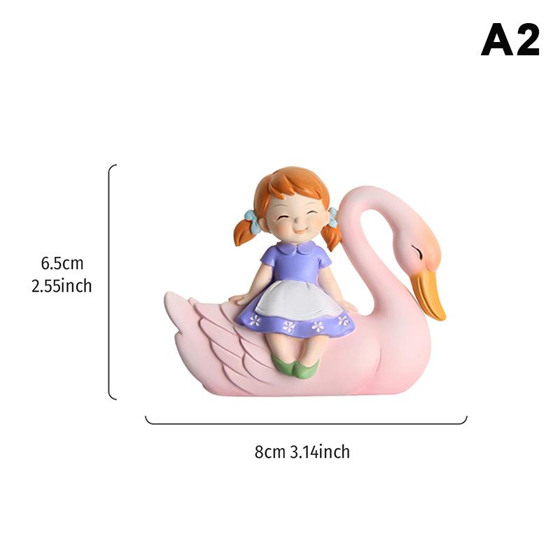 Adorable Light Switch Decoration Resin Girl Panda Figurine Self-Adhesive Detachable Wall Sticker Switch Ornament Home Decor