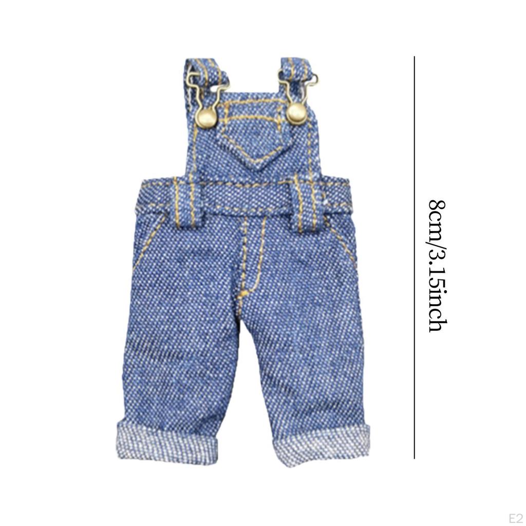 1/12 BJD Doll Overalls Ob11 Clothes Jean Dress up Costume for DIY Dolls