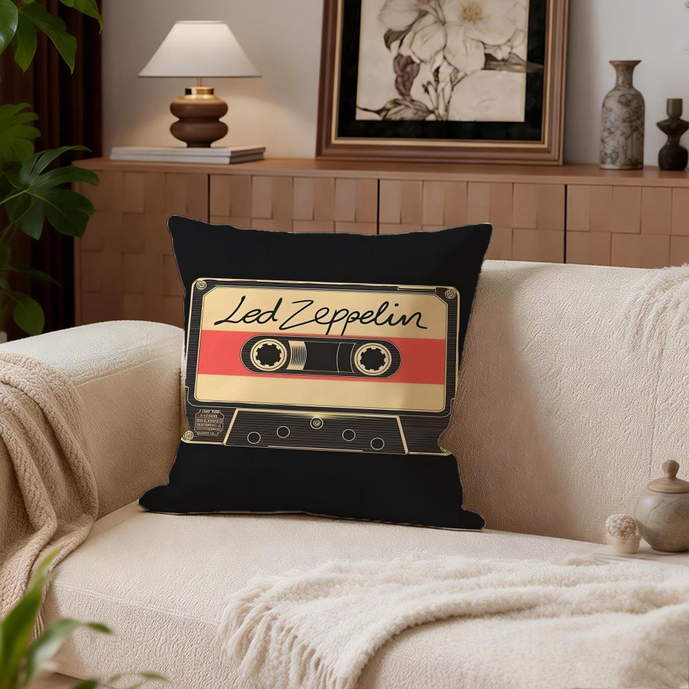 Music Tape Print Cushion Cover Cushion Cover Set 4Pcs 50X50 45X45 40X40 Pillowcase Decorative Sofa Home Decor