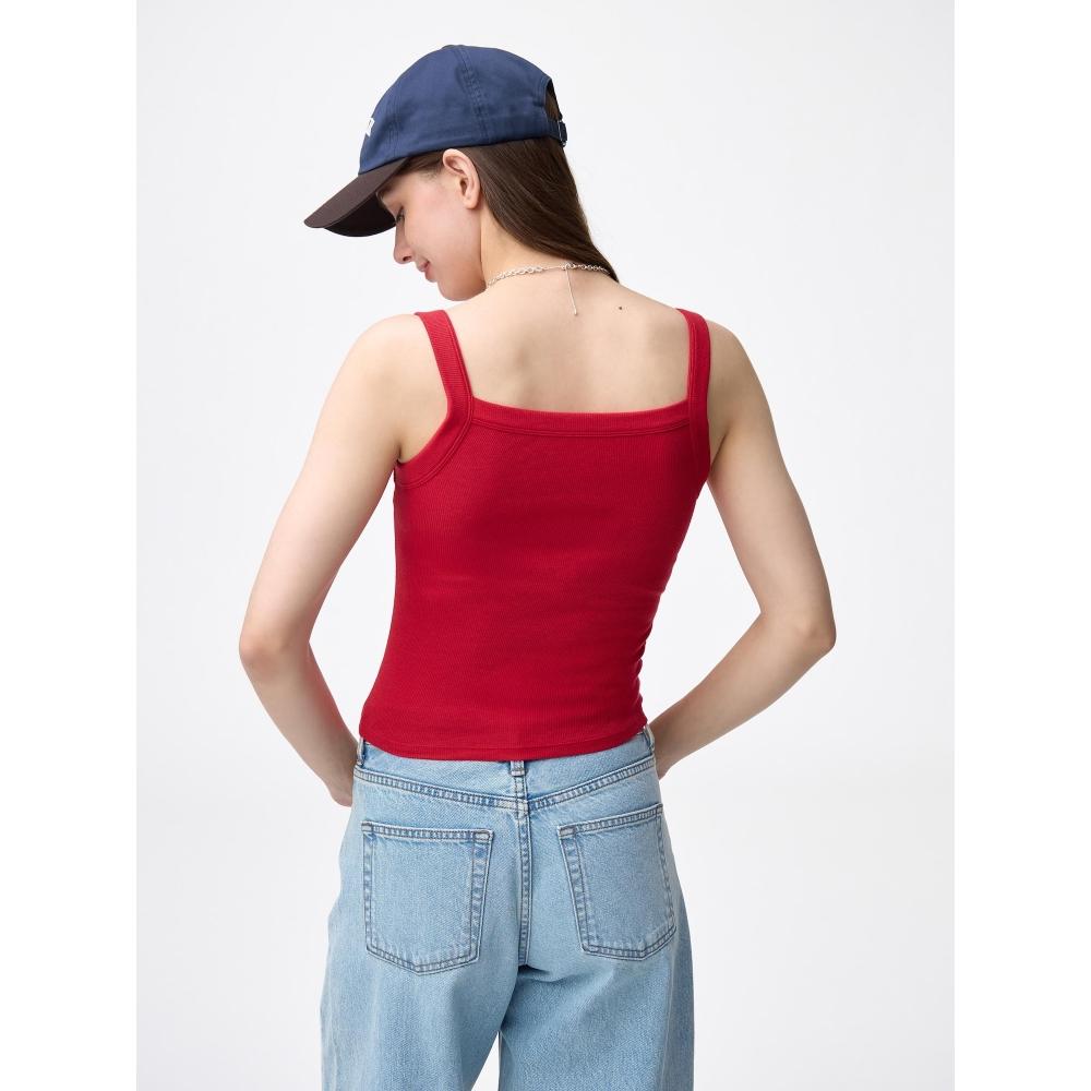 Gu By Uniqlo Cotton Blend Square Neck Camisole  Dry 