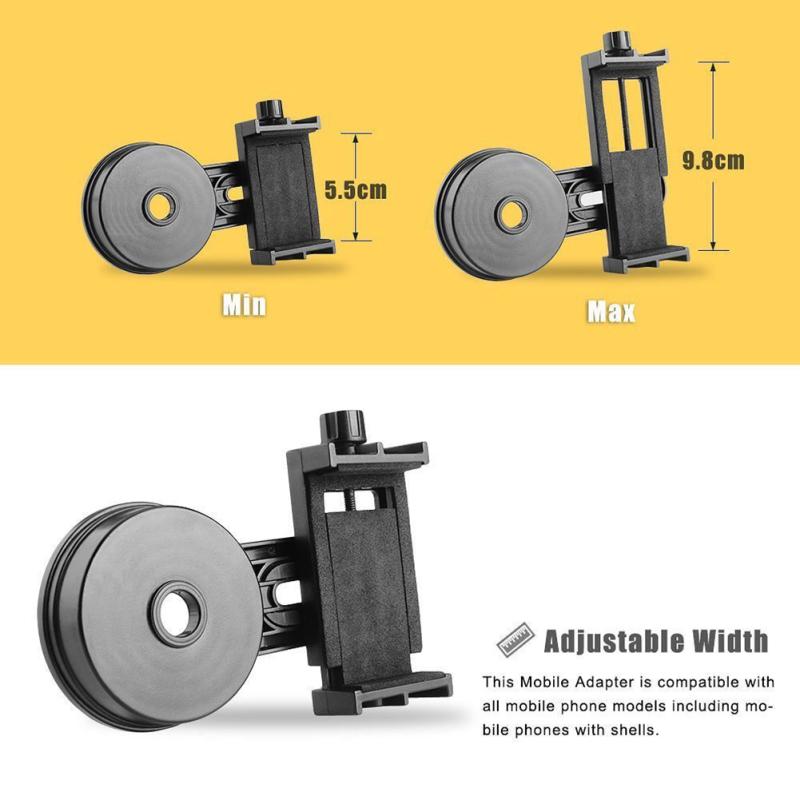 Adaptor universal multifuncțional pentru telefon mobil, pentru binocluri, telescop, lunetă, montare pe montură