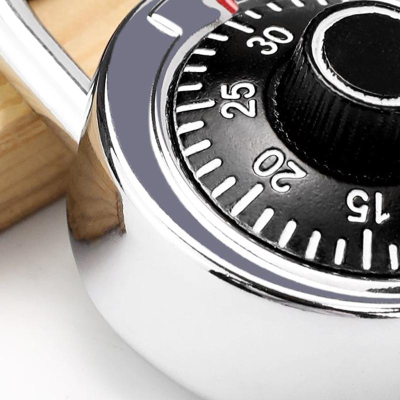 Kłódka szyfrowa obrotowa 45 mm/40 mm, z kodem cyfrowym, bezpieczna, okrągła tarcza z numerami, do bagażu, walizki, zabezpieczenia roweru, szuflady, szafki