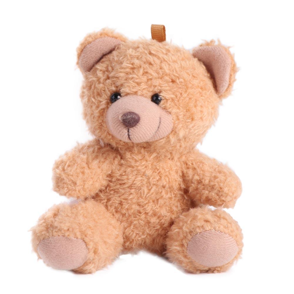 Stuffed Animals Little Bear Keychain Animal Bear Couple Curly Sitting Soft Bear Bag Pendant Boys And Girls