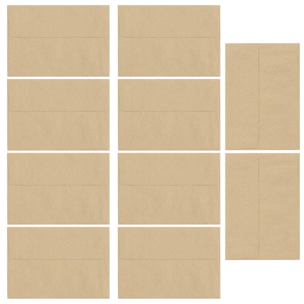 Umschläge aus Kraftpapier im Retro-Vintage-Stil, für Briefpapier, DIY-Scrapbooking, Einladungen, Geschenke, Hochzeitsfeier, Einladungskartentasche, 10 Stück
