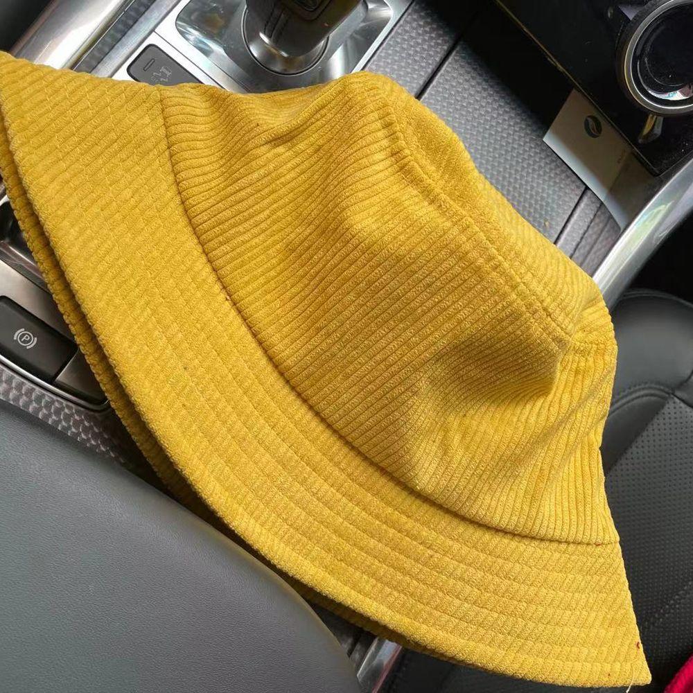 Japanese Simple Soft Fashion Outdoor Unisex Sun Hats Women Hat Autumn Winter Corduroy Bucket Hat