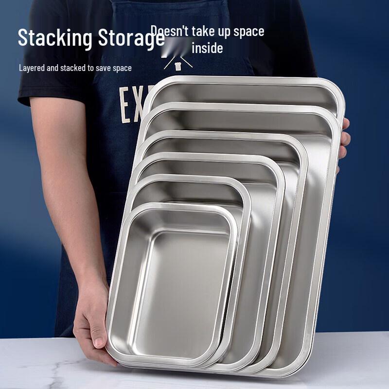 Commercial 304 Stainless Steel Rectangular Food Pan