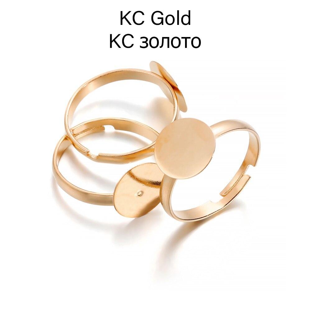 20 buc. 10 mm placare metalică inele goale plate Setare de bază aliaj de zinc reglabil pentru bricolaj inel bijuterii accesorii accesorii