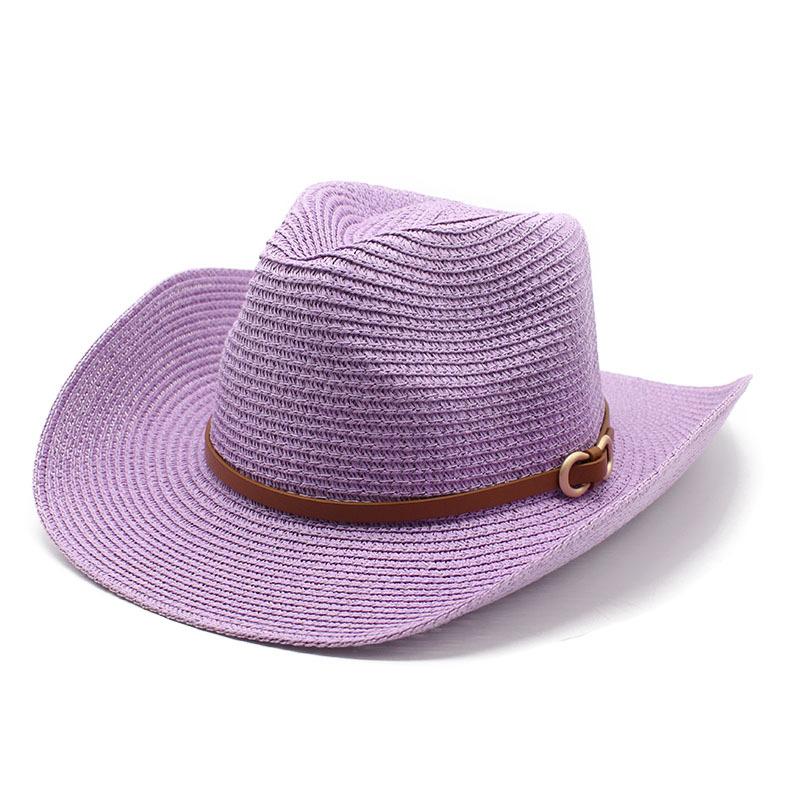 Western Cowboy Hat British Jazz Lady Big Eaves Mountaineering Hat Summer Knitted Cool Hat Internet Celebrity