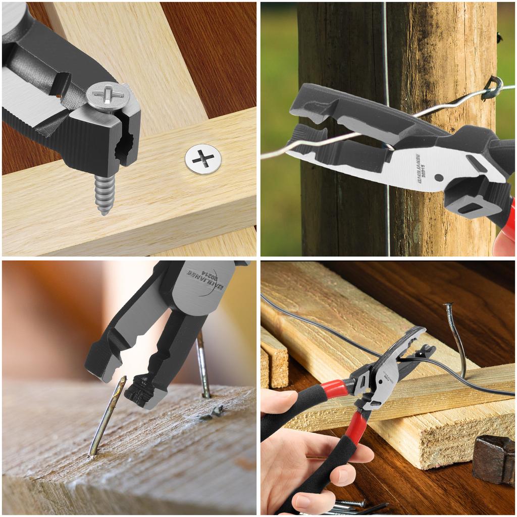6/9In Screw Extractor Pliers Efficiently Remove Stripped Screws Wire Stripper Pliers with Nonslip Handle Damaged Screw Extractor