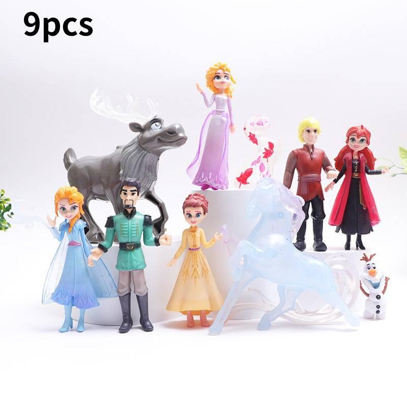 Bezauberndes Prinzessinnen-Puppenfiguren-Set mit 5 bis 10 bezaubernden Schneeköniginnen-Figuren für Kinder